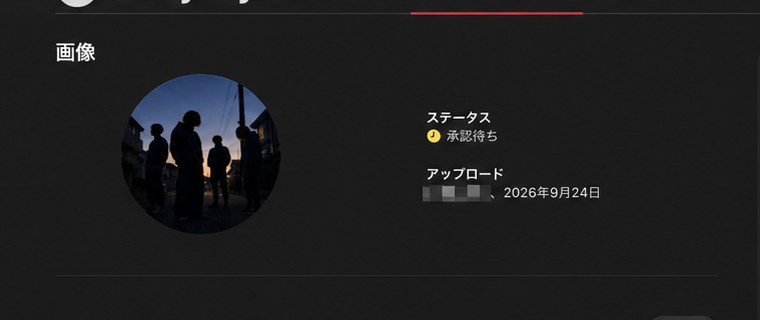 アーティスト画像の設定欄