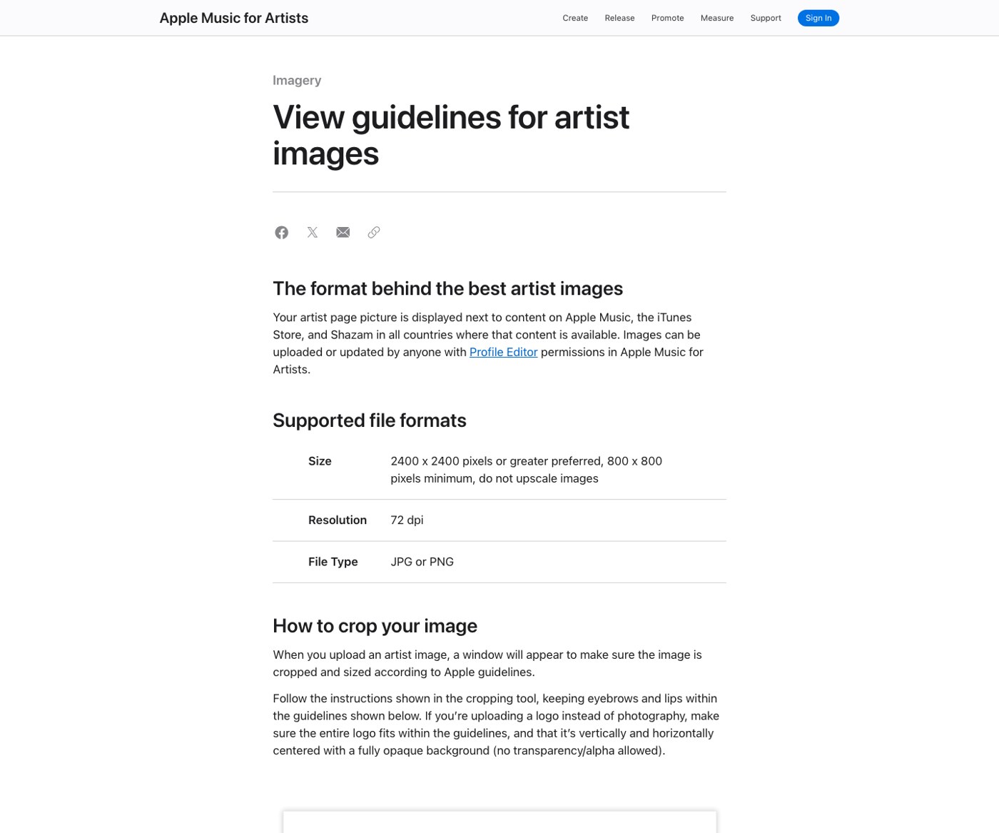 Apple公式のアーティスト画像ガイドライン