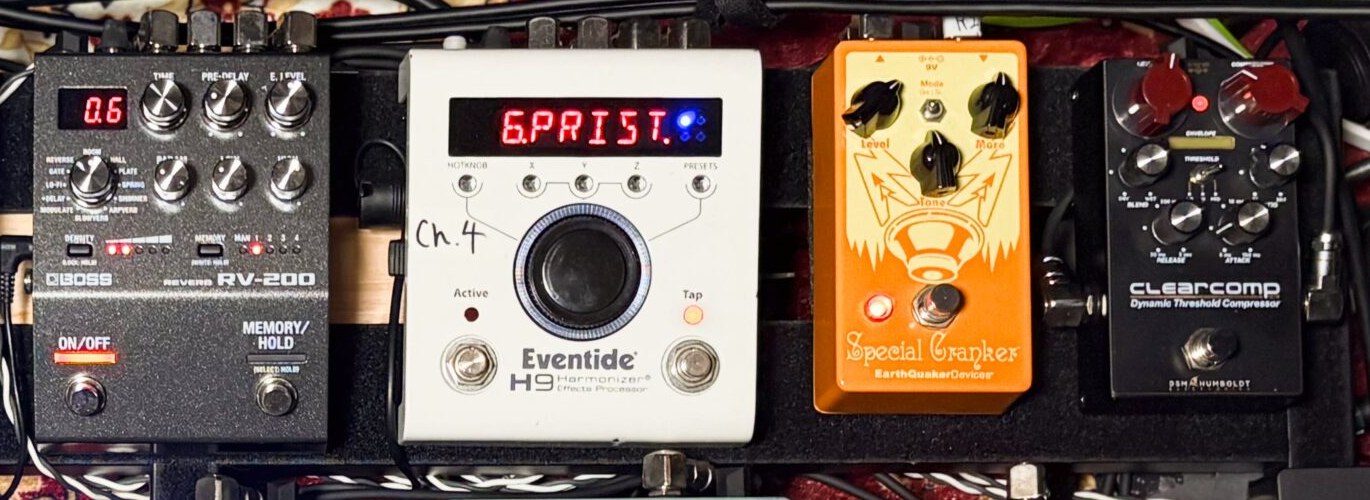 ボード上段:RV-200、H9 MAX、Special Cranker、ClearComp