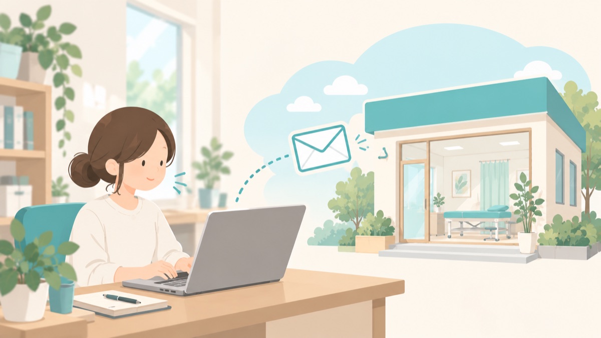 JASRACへメールで問い合わせるイラスト